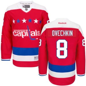 Herren Washington Capitals Eishockey Trikot Alex Ovechkin #8 Reebk Rot 3rd